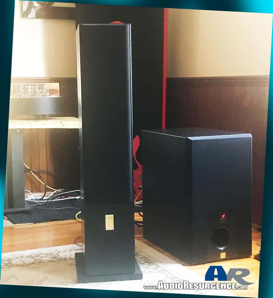 Aerial SW-12 Subwoofers and Aerial 7b loudspeakers arranged in a Swarm DBA